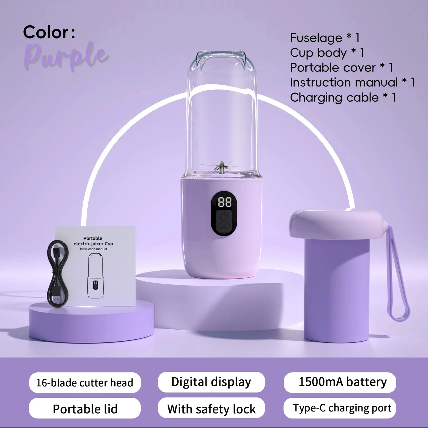 GlowBlend Mini Portable Juicer