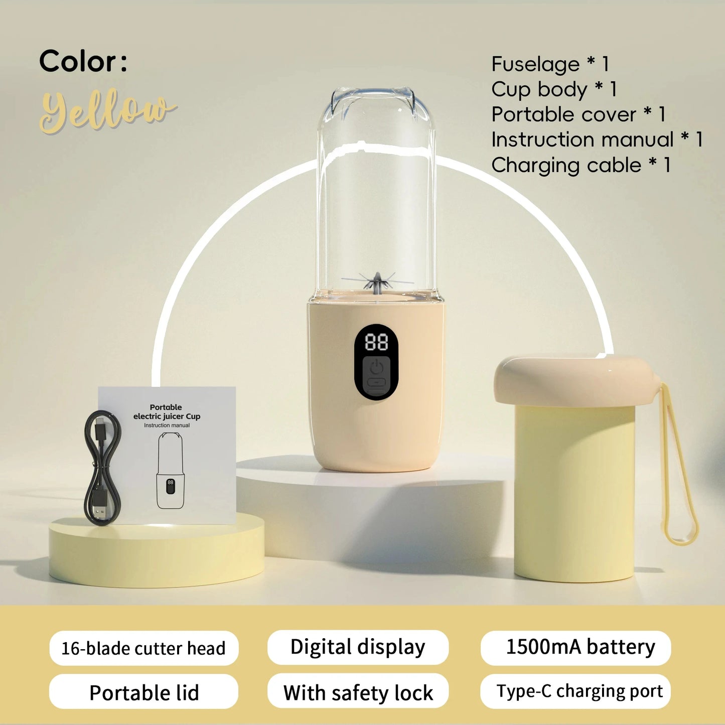 GlowBlend Mini Portable Juicer