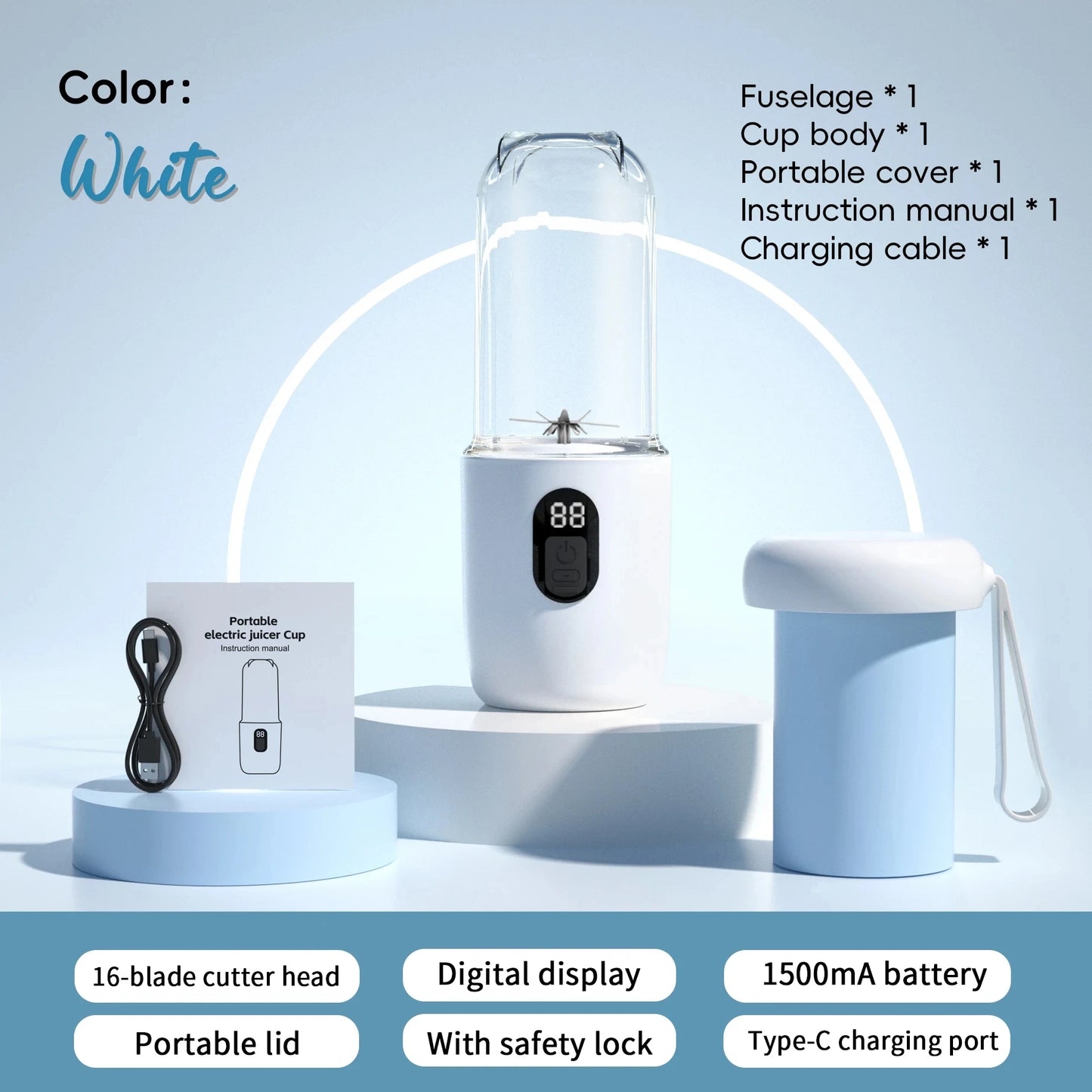 GlowBlend Mini Portable Juicer